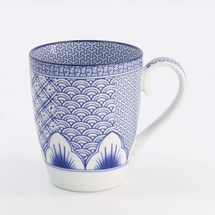Tokyo Design Studio Mug Fleur de Lys 8,8x10,5cm 350ml Bleu – Image 3