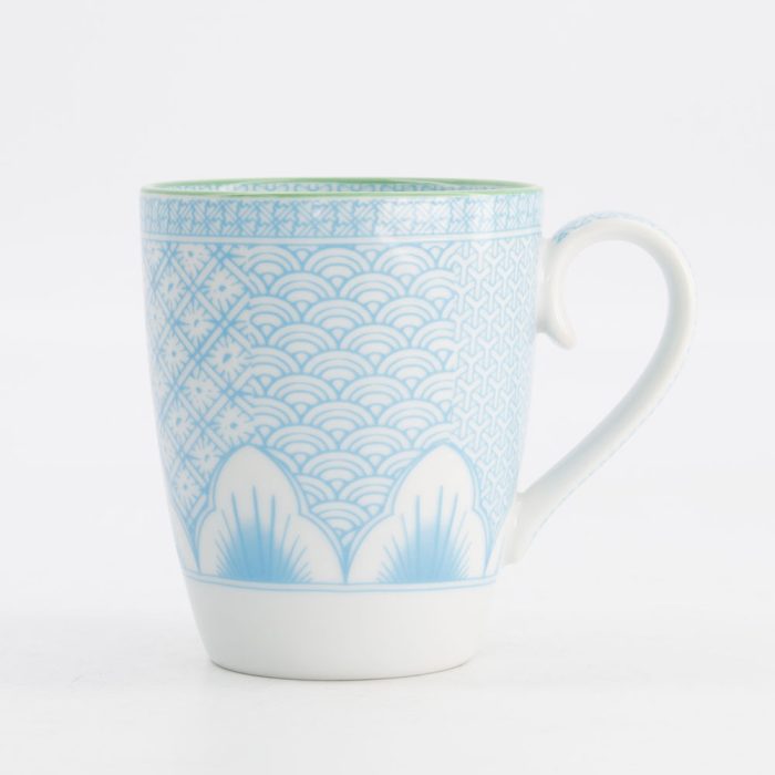Tokyo Design Studio Mug Fleur de Lys 8,8x10,5cm 350ml Bleu Clair