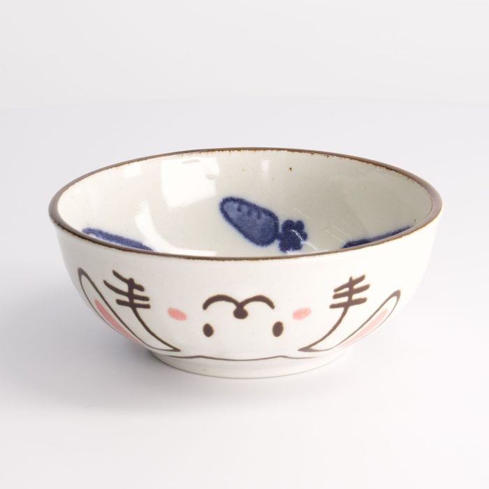 Tokyo Design Studio - Kawaii - Lapin Usagi - Bol -13.2x5.3cmh 36oml Rose – Image 2