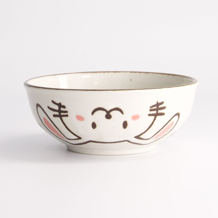 Tokyo Design Studio - Kawaii - Lapin Usagi - Bol -13.2x5.3cmh 36oml Rose