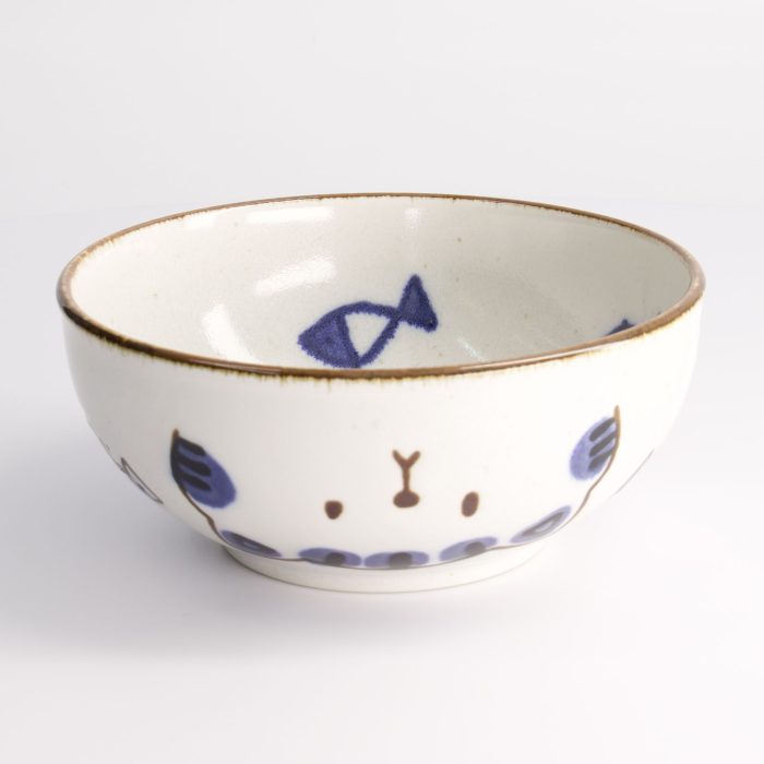 Tokyo Design Studio - Kawaii - Bol Chat Neko - 16x6.3cmh 600ml Bleu – Image 2