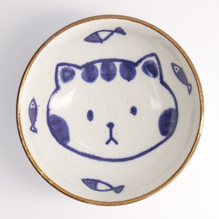 Tokyo Design Studio - Kawaii - Bol Chat Neko - 16x6.3cmh 600ml Bleu – Image 3