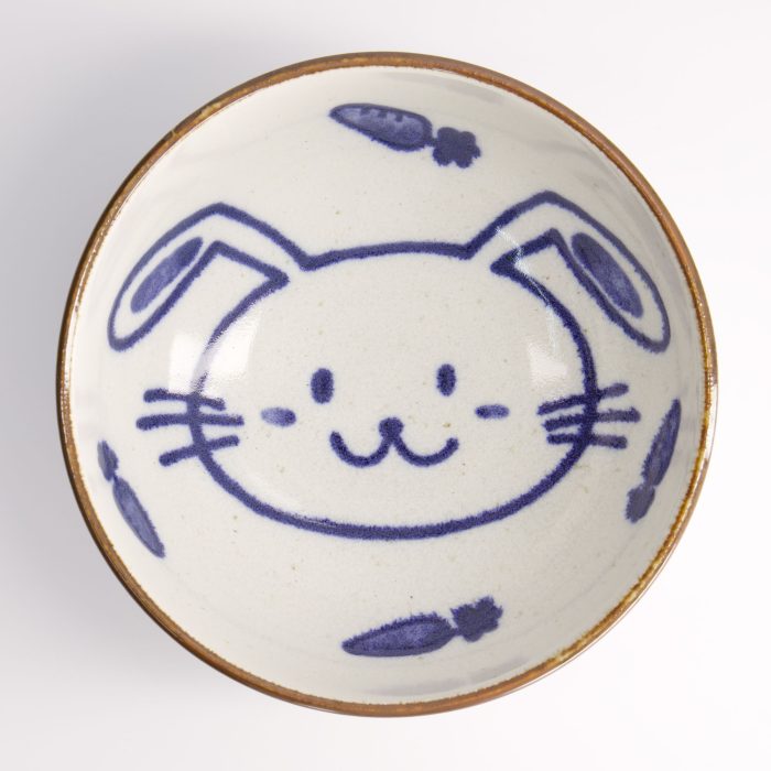 Tokyo Design Studio - Bol Usagi Lapin Kawaii - 16x6.3cmh 600ml Bleu – Image 3