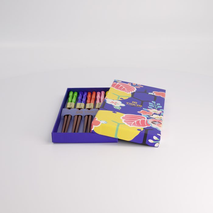 Tokyo Design Studio - Coffret Cadeau Baguettes - Feuilles Bleues en Bois – Image 4
