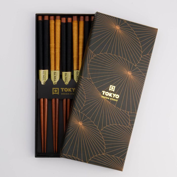 Coffret Cadeau Baguettes Tokyo Design Studio Parasol Or – Image 2