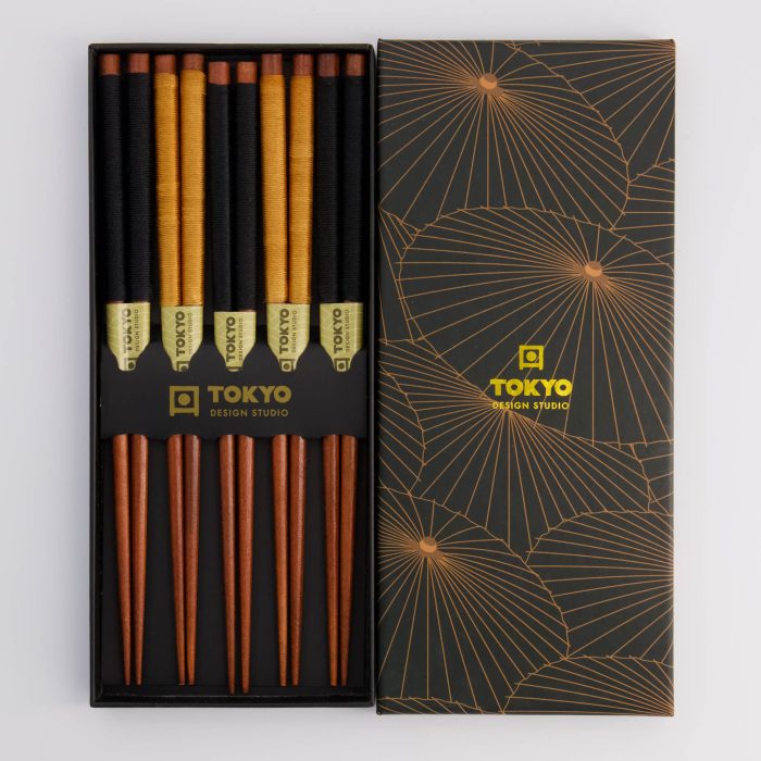 Coffret Cadeau Baguettes Tokyo Design Studio Parasol Or