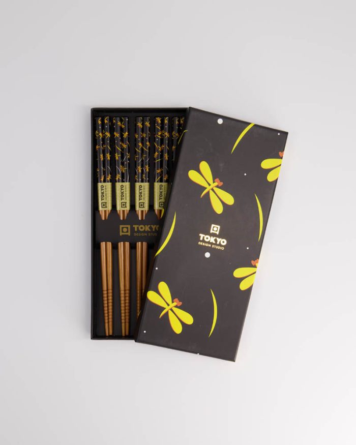 Coffret Cadeau Baguettes Tokyo Design Studio Libellule Jaune – Image 2