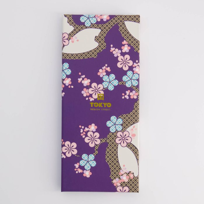 Coffret Cadeau Baguettes Tokyo Design Studio Sakura Bleu Foncé – Image 4