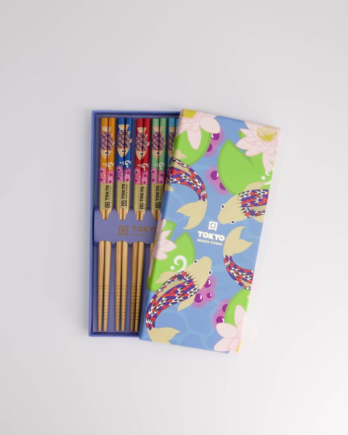 Coffret Cadeau Baguettes Tokyo Design Studio Lotus Bleu – Image 2