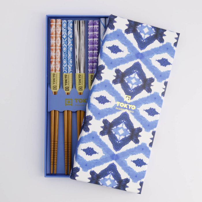 Coffret Cadeau Baguettes Tokyo Design Studio Bleu Kasuri – Image 3