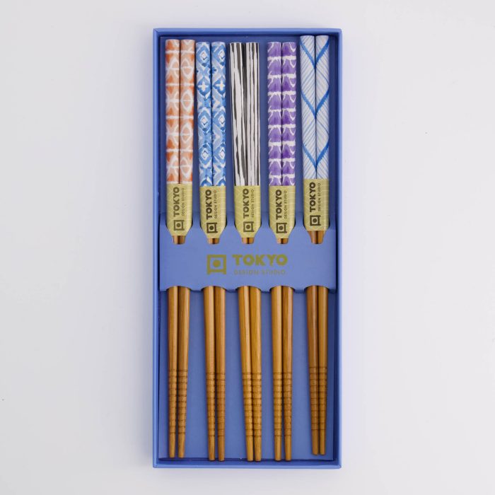 Coffret Cadeau Baguettes Tokyo Design Studio Bleu Kasuri – Image 5