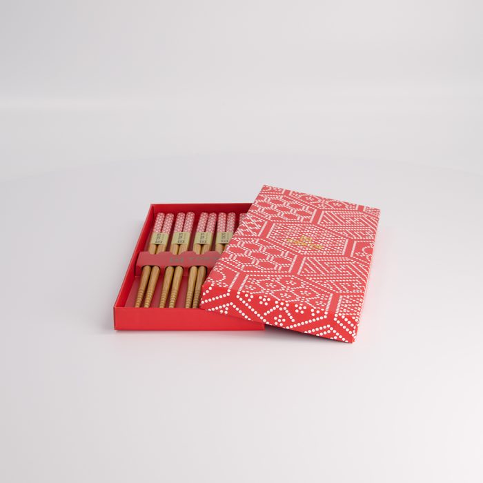 Coffret Cadeau Baguettes Tokyo Design Studio Rouge Multi Patterns – Image 5