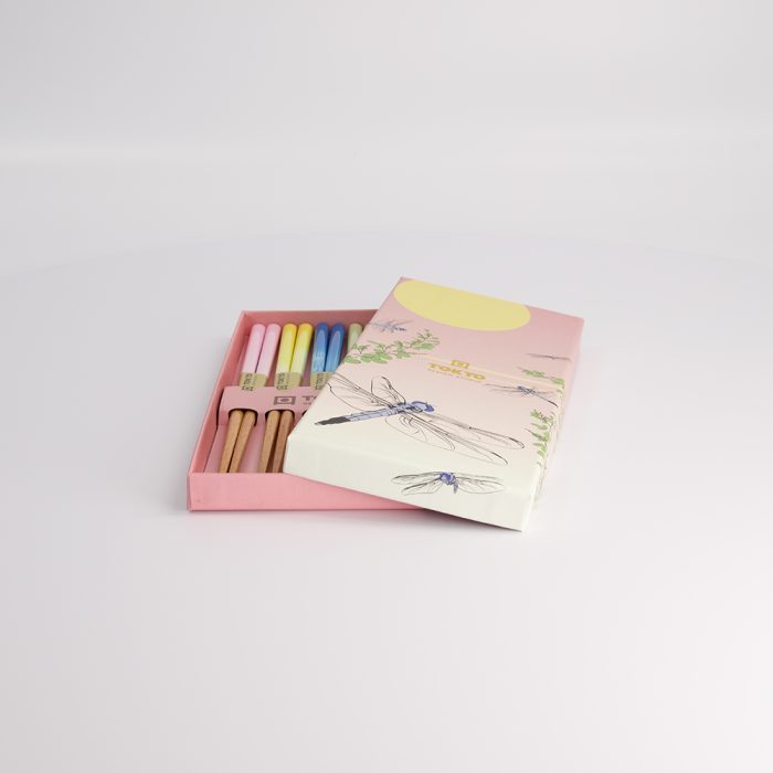 Coffret Cadeau Baguettes Tokyo Design Studio Libellule Rose – Image 6