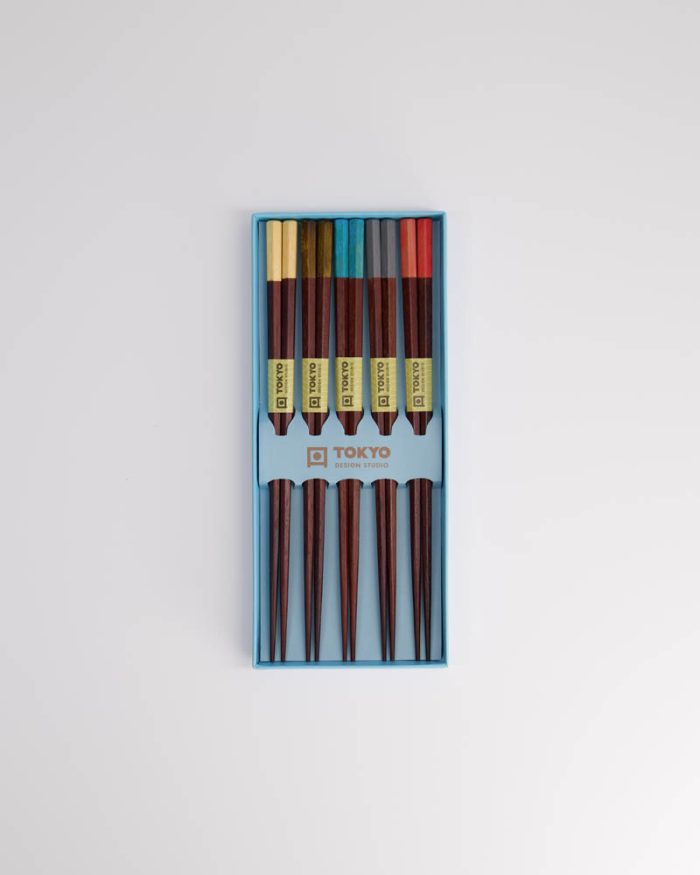 Tokyo Design Studio Coffret Cadeau Baguettes Mandela Bleu – Image 4