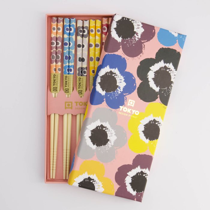 Coffret Cadeau Baguettes Tokyo Design Studio Fleur Rose – Image 2