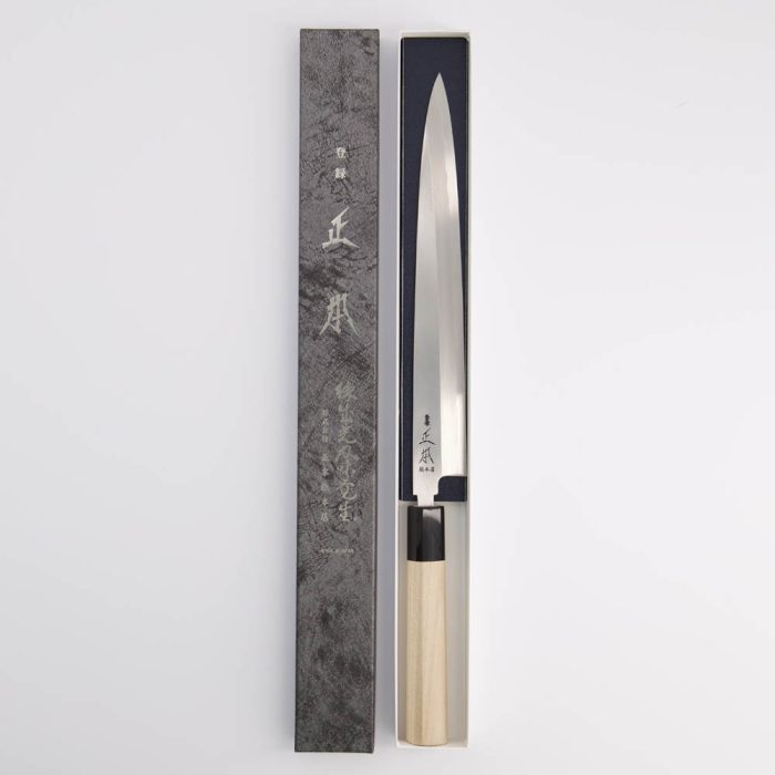 Couteau Masamoto Tokyo Acier carbone Yanagi 24 cm – Image 3