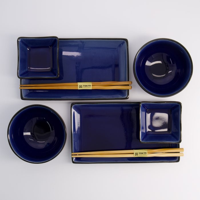 Tokyo Design Studio - Glassy Dark Blue - Vaisselle Sushi - 8 pièces - 2 personnes – Image 4