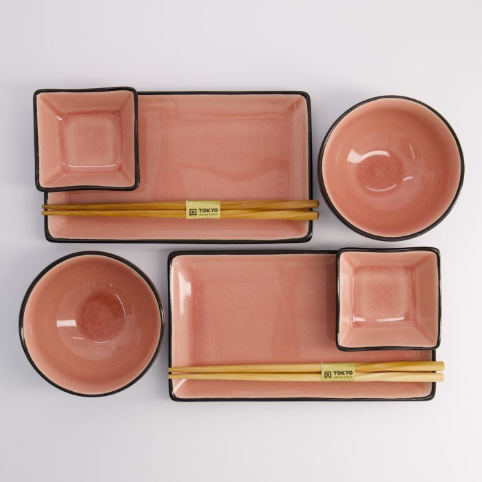 Tokyo Design Studio - Glassy Pink - Vaisselle Sushi - 8 pièces - 2 personnes – Image 4