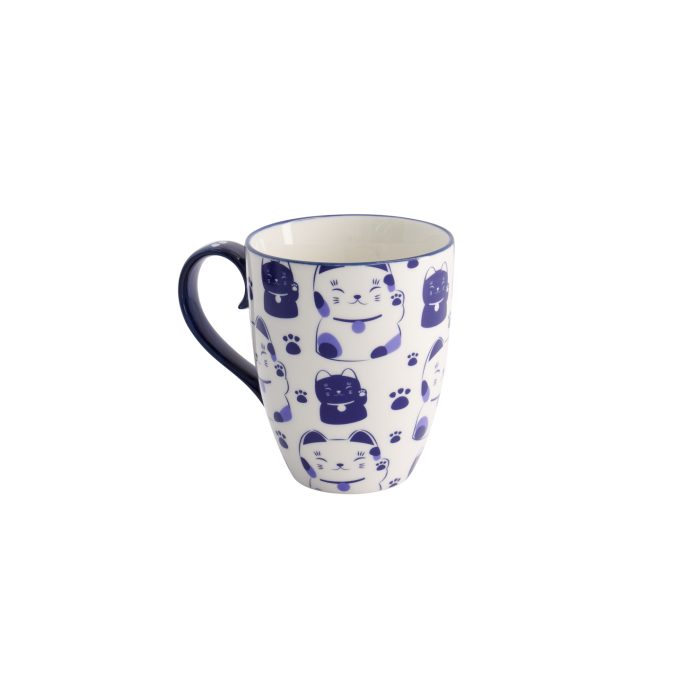 Tokyo Design Studio - Kawaii - Mug Maneko avec coffret cadeau - Bleu - 8,5x10,2cm 380ml – Image 2