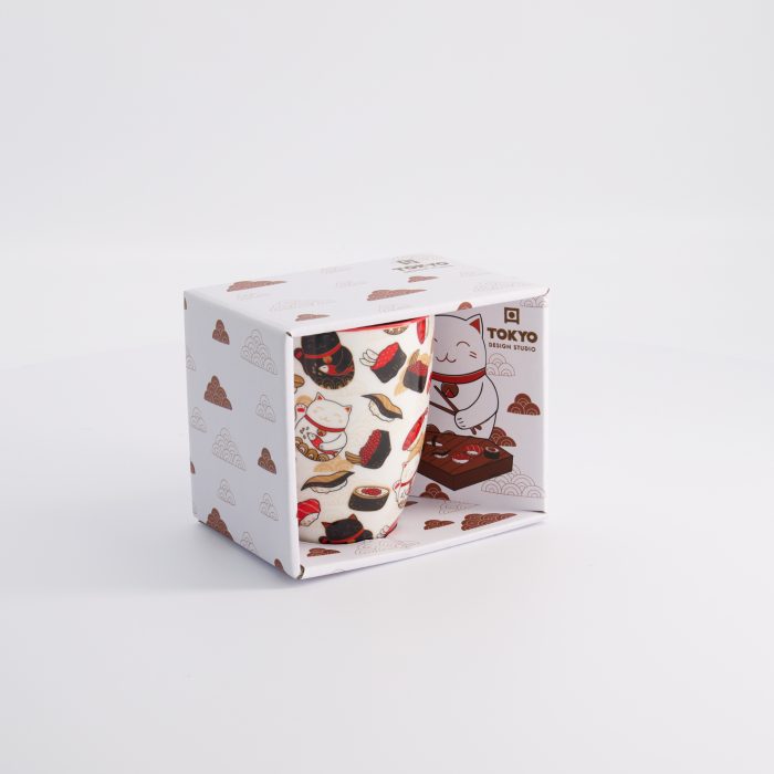 Tokyo Design Studio - Kawaii Lucky Cat - Mug Avec Boîte Cadeau - 8.5x10.2cm 380ml – Image 4