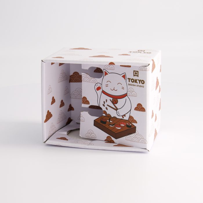 Tokyo Design Studio - Kawaii Lucky Cat - Mug Avec Boîte Cadeau - 8.5x10.2cm 380ml