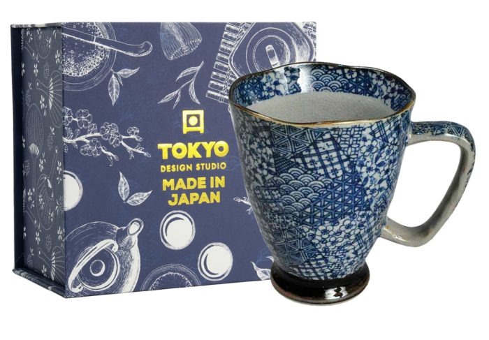 Tokyo Design Studio Mug Coffret Cadeau 9x11cm 400ml Gris Kimono