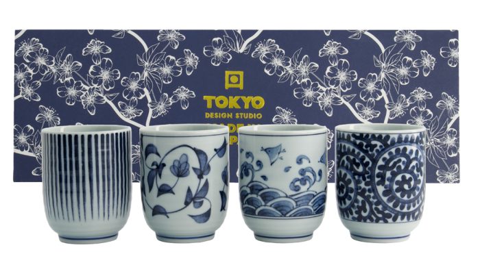 Tokyo Design Studio Coffret Cadeau Tasses à Thé 4pcs 6.5x7.5cm 160ml