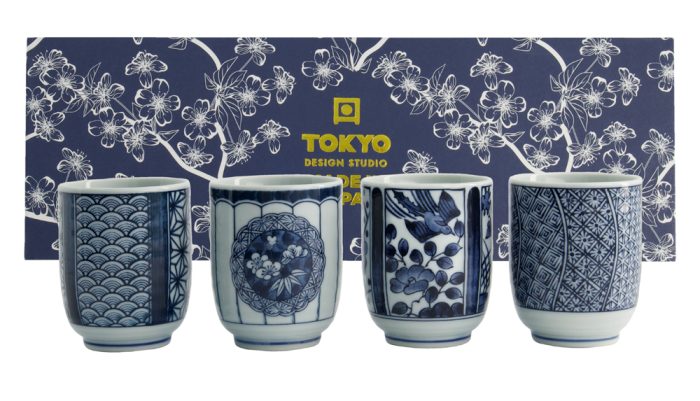 Tokyo Design Studio Coffret Cadeau Tasses à Thé 4pcs 8x7.9cm 160ml