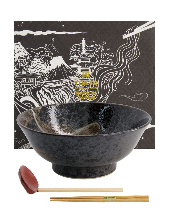Tokyo Design Studio Arahake Ramen Bowl Coffret cadeau 3 pièces 21.3x8.7cm 1250ml