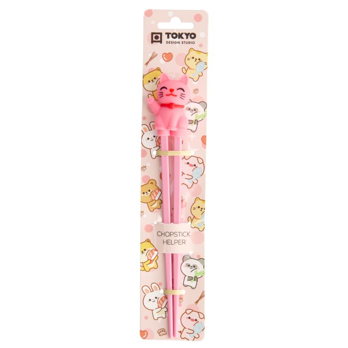 Tokyo Design Studio - Baguettes - Lucky Cat Rose - (baguettes enfant)