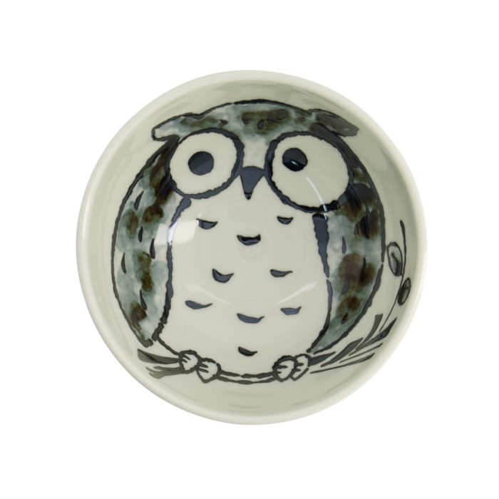 Tokyo Design Studio- Kawaii- Bol à Riz- Chouette- 13x8cm 400ml Bleu – Image 2