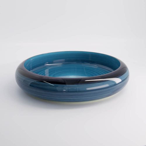 Sushi Oke - Serveerschaal - Lakwerk - Azuur Blauw - 28,4x4,7 cm