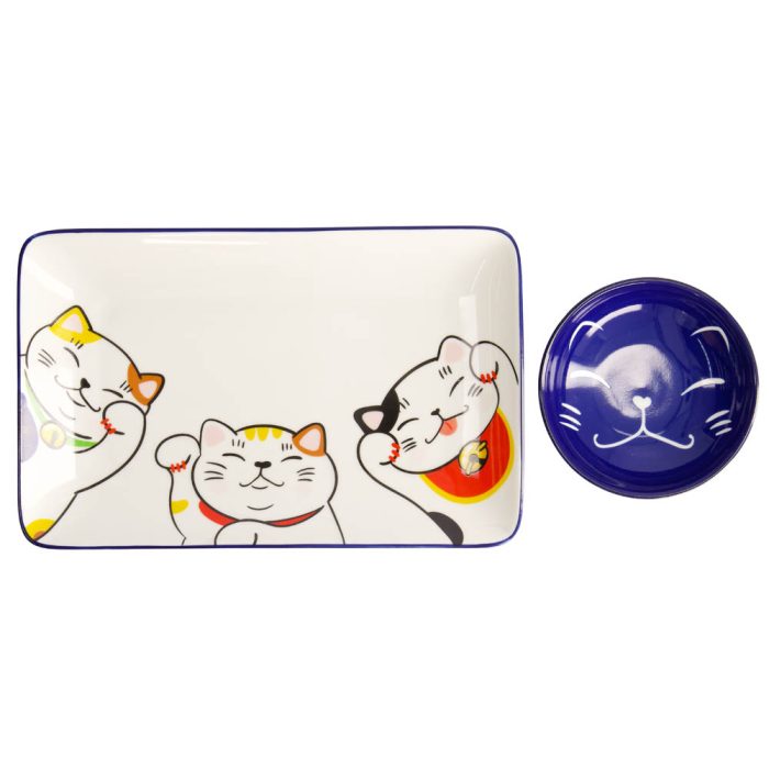 Tokyo Design Studio - Kawaii - Chat Chanceux - Ensemble Sushi - 6 pièces - 2 Personnes – Image 2