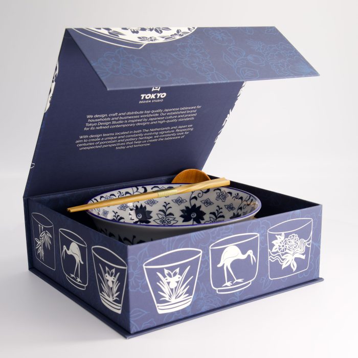 Tokyo Design Studio - Tokyo Blue - Bol à Ramen - Ensemble Cadeau - 3 pièces - 1300 ml – Image 3