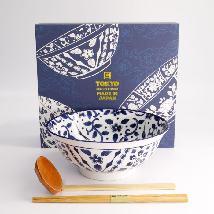 Tokyo Design Studio - Tokyo Blue - Maizuru - Ramenkom - Cadeauset - 3 stuks - 1300 ml