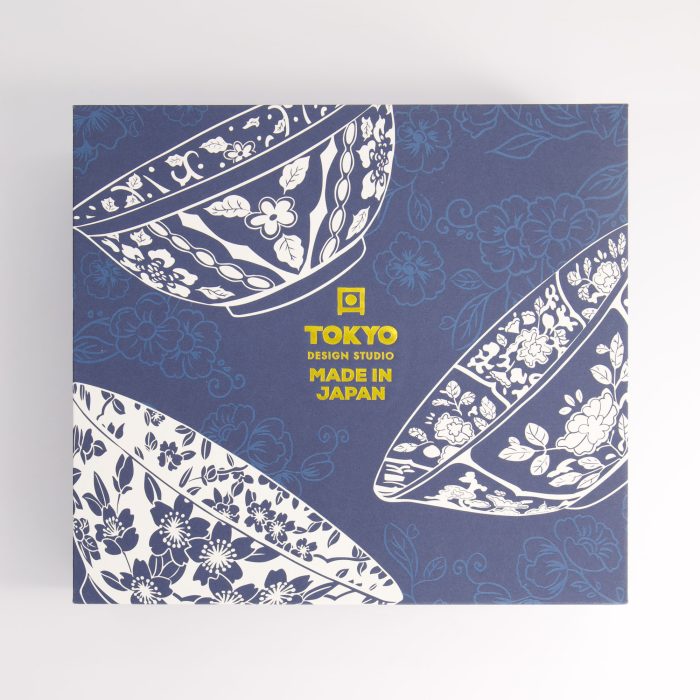 Tokyo Design Studio - Tokyo Bleu - Motif Karakusa - Bol de Ramen - Coffret Cadeau - 3 pièces - 1300 ml – Image 2