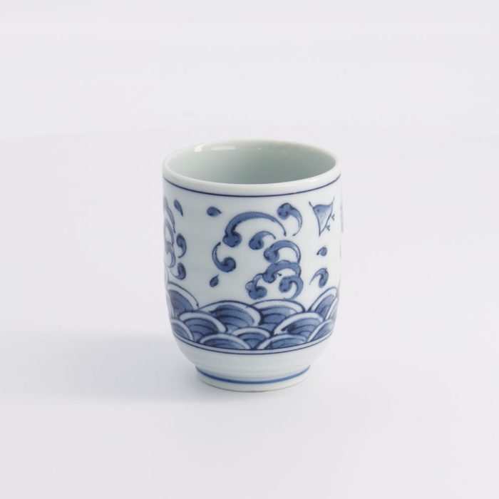 Tokyo Design Studio - Theekop - Blauw/Wit - 6,5x7,5 cm - 160 ml