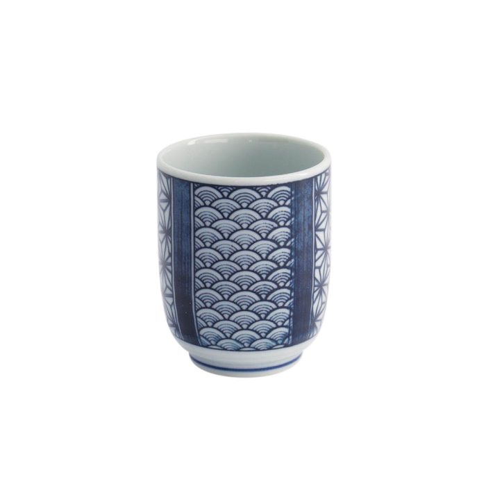 Tokyo Design Studio - Theekop - Blauw/Wit - 6,5x7,5 cm - 160 ml