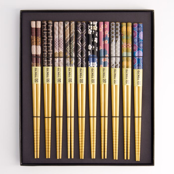 Tokyo Design Studio - Baguettes - Coffret Cadeau - 10 Paires - Fleurs – Image 2