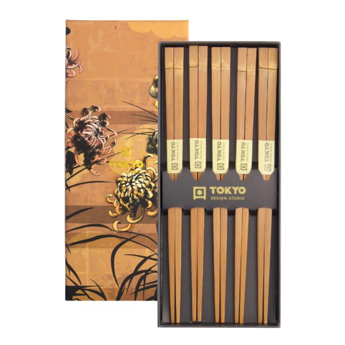 Tokyo Design Studio - Bambou Brun - Baguettes - 5 paires