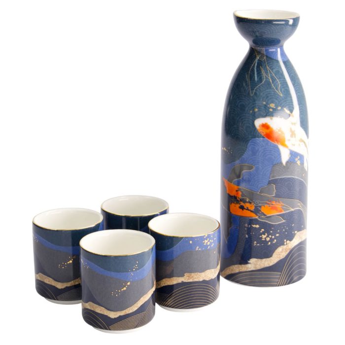 Tokyo Design Studio - Kawaii - Ensemble Sake - 4 Tasses - 1 Bouteille de Sake - 220/50 ML – Image 2