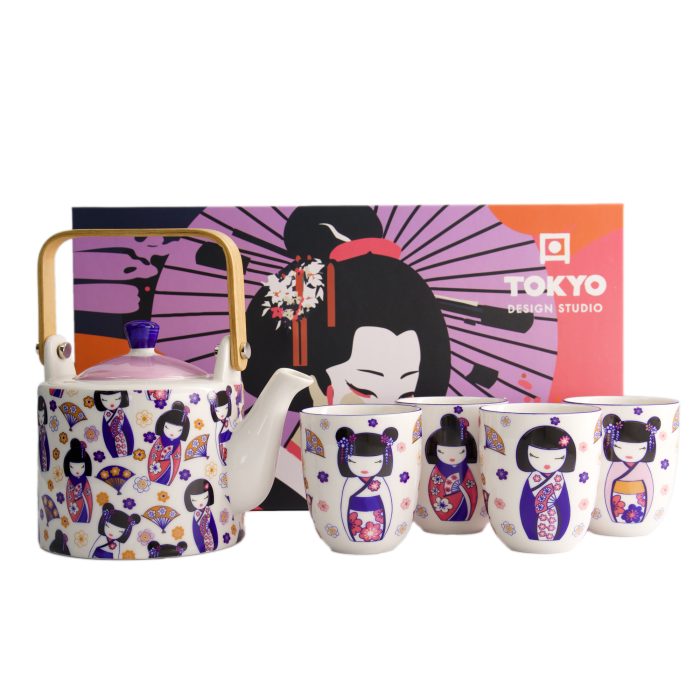 Tokyo Design Studio - Kawaii - Maiko - Thee Set - 1 Theepot - 4 Kopjes