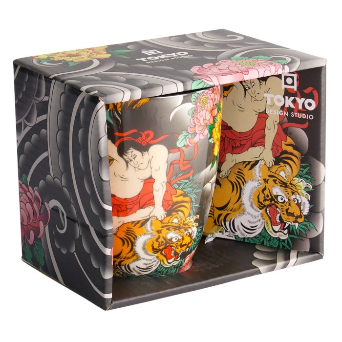 Tokyo Design Studio - Mug Yakuza Tigre - dans une boîte-cadeau - 8,5x10,2 cm - 380 ml