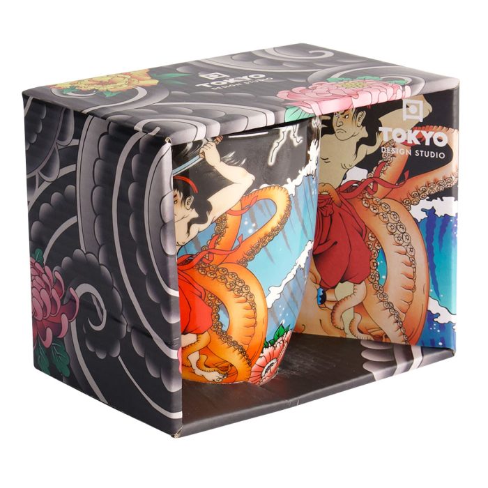 Tokyo Design Studio - Mug Yakuza Octopus - dans une boîte cadeau - 8,5x10,2 cm - 380 ml