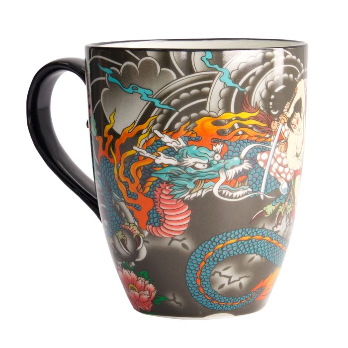 Tokyo Design Studio - Mug Dragon Bleu Yakuza - dans une Boîte-Cadeau - 8,5x10,2 cm - 380 ml – Image 3