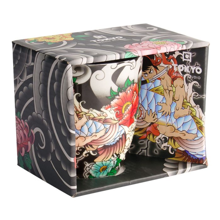 Tokyo Design Studio - Mug Yakuza Carpe en Coffret Cadeau - 8.5x10.2cm - 380ml