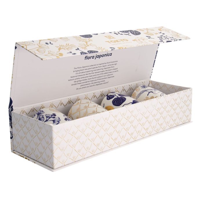Tokyo Design Studio - Flora Japonica Gold - Ensemble de tasses - Ensemble de 4 pièces - 6,7 x 7,7 cm 170 ml – Image 3