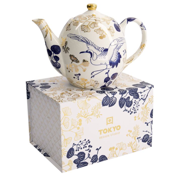 Tokyo Design Studio - Flora Japonica Gold - Theepot - In Geschenkdoos - 1300ml - 24x16.5cm