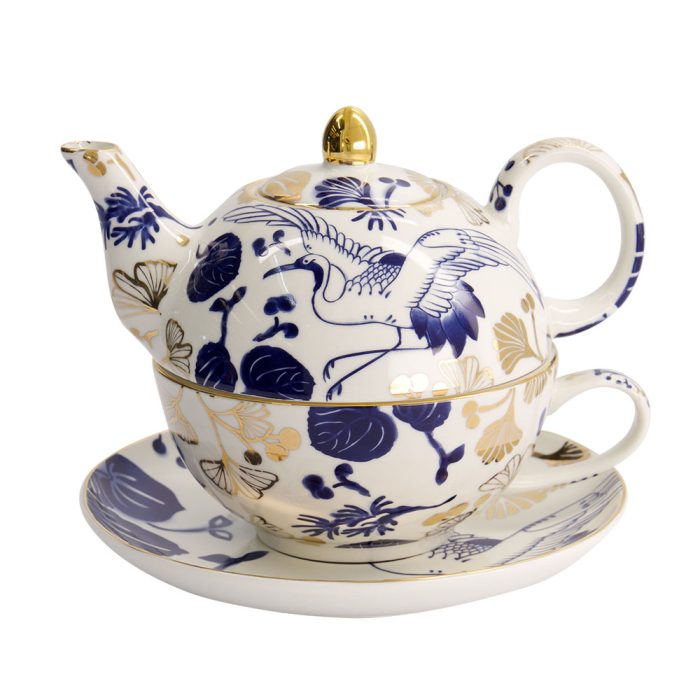 Tokyo Design Studio - Flora Japonica Gold - Service à thé - 1 Personne - Théière/Tasse/Soucoupe – Image 2