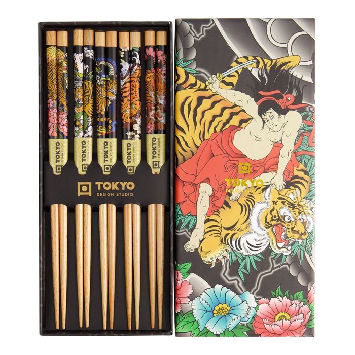 Tokyo Design Studio - Baguettes Yakuza - Tigre - Coffret cadeau – Image 2